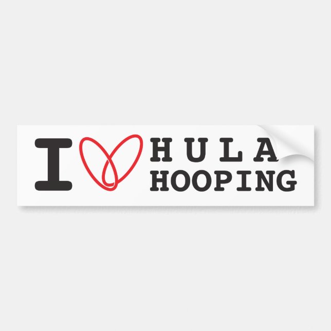 Calcomanía de amor por Hula Hooping (Frente)