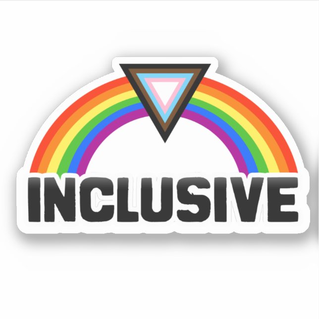 Calcomanía de arcoíris del Orgullo inclusivo (Anverso)