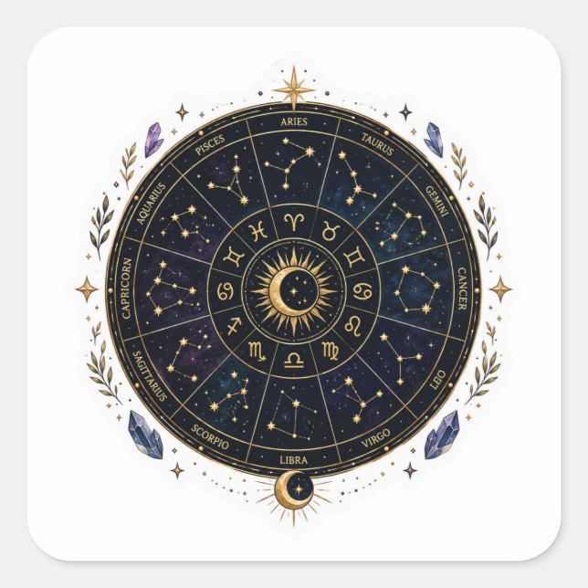Calcomanía de Arte Celestial de Constelación del Z (Anverso)