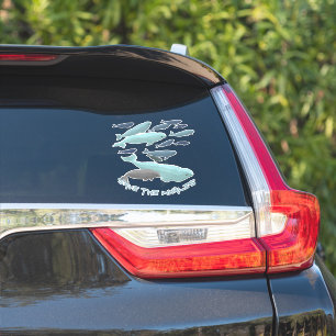 Calcomanía de arte de ballena beluga Personalizada