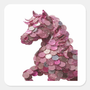 Calcomanía de arte de monedas de unicornio de plat