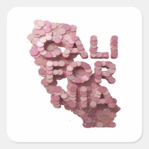 Calcomanía de arte de Signature Pink CALIFORNIA