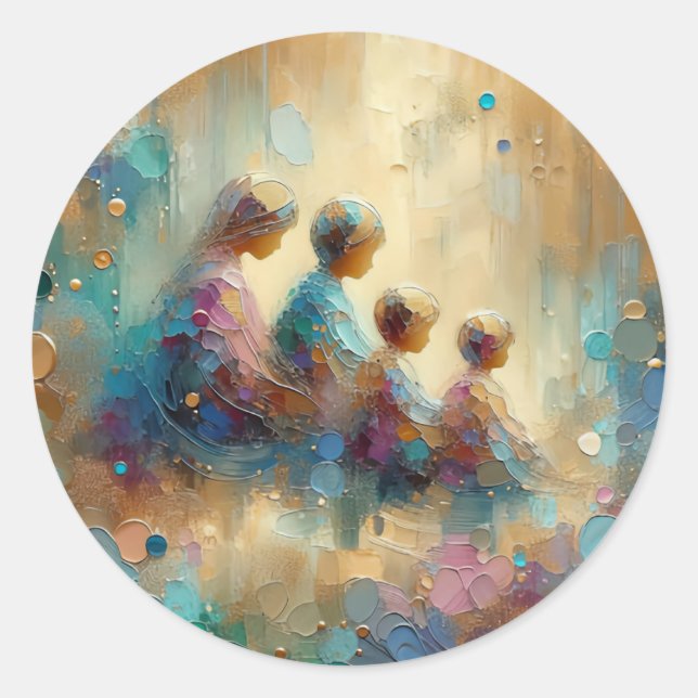 Calcomanía de arte de unión familiar (Anverso)