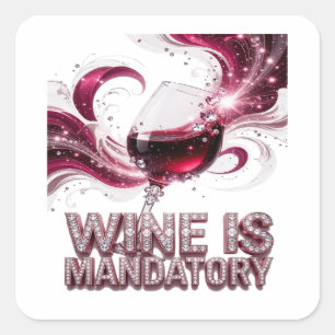 Calcomanía de arte de vino plateado crujiente ES O