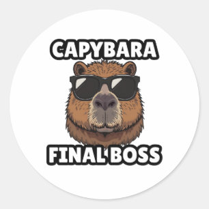 Calcomanía de arte del jefe final de Capybara