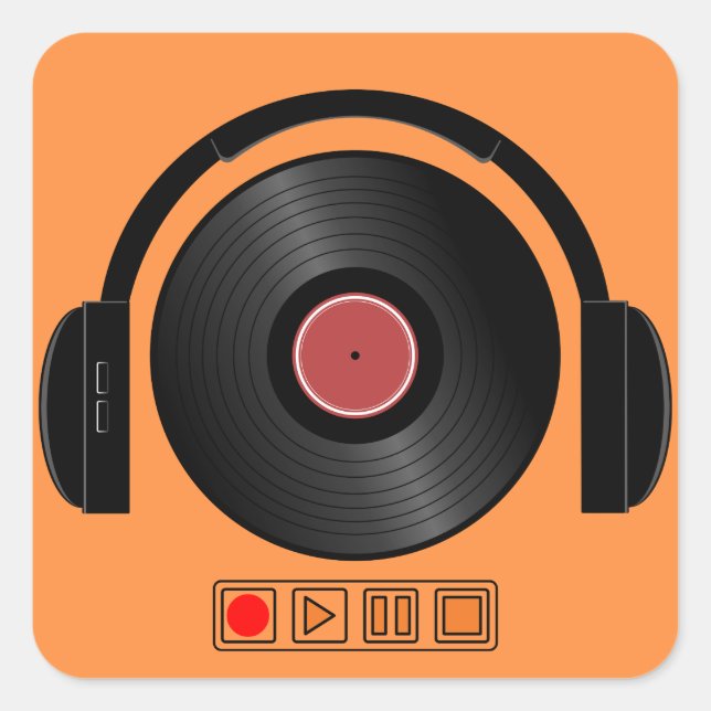 "Calcomanía de auriculares geniales – Calcomanía p (Anverso)