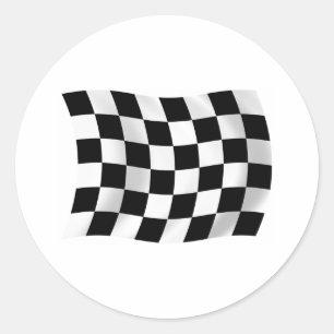 Calcomanía de bandera de carreras a cuadros