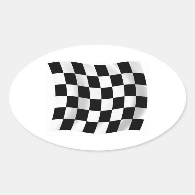 Calcomanía de bandera de carreras a cuadros (Anverso)