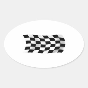 Calcomanía de bandera de carreras a cuadros