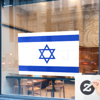 Calcomanía de bandera de Israel para ventana de 52