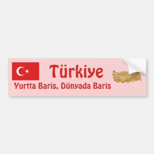 Calcomanía de bandera y mapa de Turquía