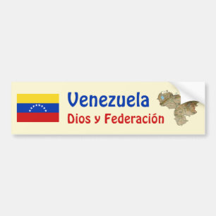 Calcomanía de bandera y mapa de Venezuela