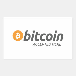 Calcomanía de Bitcoin aceptado aquí