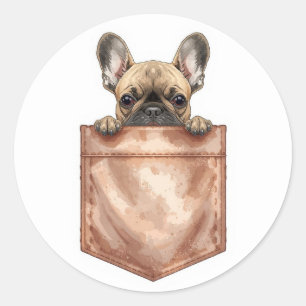 Calcomanía de Bulldog Francés en Bolsillo Comput
