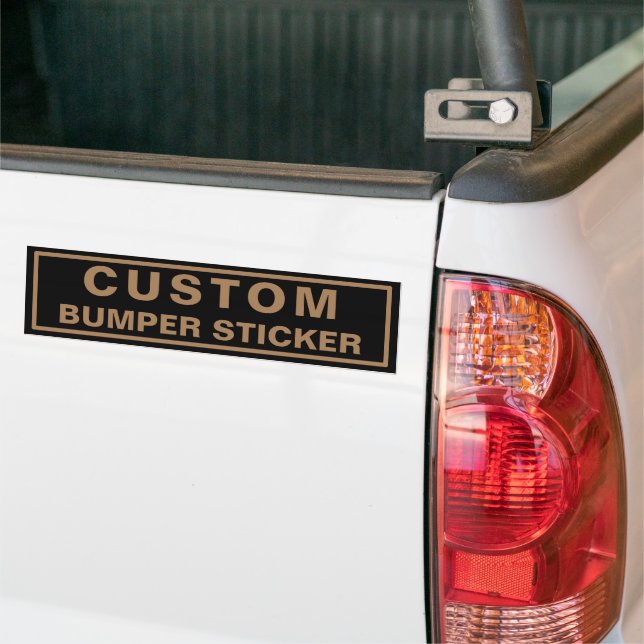 Calcomanía de bumper dorada promocional personaliz (En Camión)