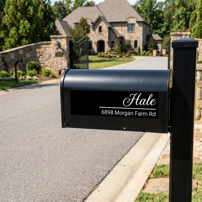 Calcomanía de buzón personalizada: apellido y dire (Personalized Mailbox Decal Last Name & Address Vinyl, House Number)