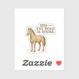 calcomanía de caballo y texto motivacional