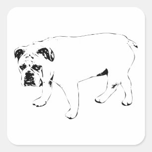 Calcomanía de cachorro simple y alegre