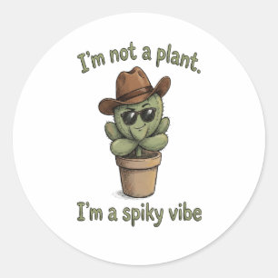 Calcomanía de Cactus Spiky Vibe - Amante de las Pl