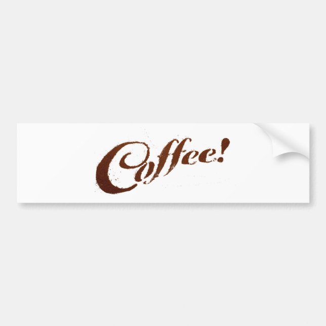 Calcomanía de Café de Posos de Café (Frente)