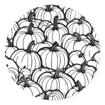 calcomanía de calabazas blancas y negras