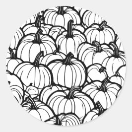 calcomanía de calabazas blancas y negras