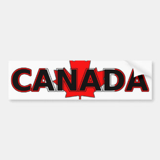 Calcomanía de Canadá con hoja