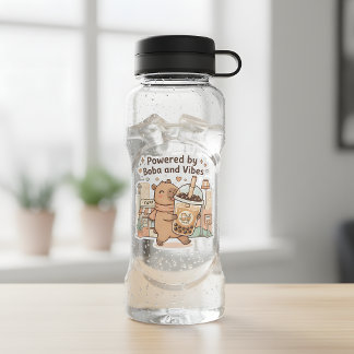 Calcomanía de Capybara Boba – Té de Burbujas Kawai