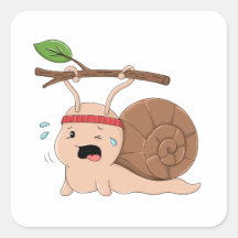 Calcomanía de caracol fuerte que lleva una carga p