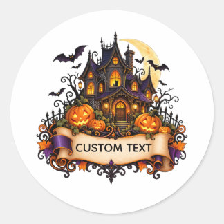 Calcomanía de Casa Mágica de Halloween Personaliza