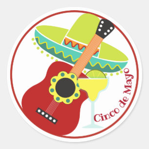 Calcomanía de celebración del Cinco de Mayo