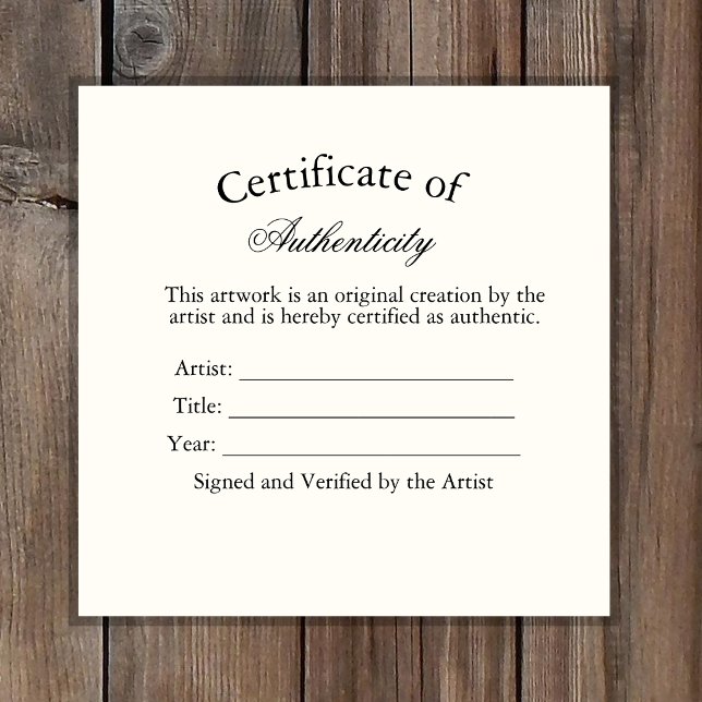 Calcomanía de Certificado de Autenticidad de Lujo  (Subido por el creador)