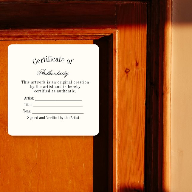 Calcomanía de Certificado de Autenticidad de Lujo  (Subido por el creador)