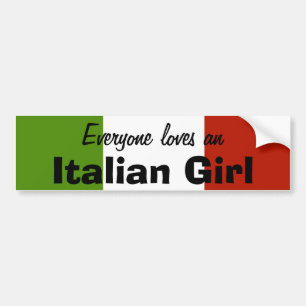 Calcomanía de chica italiana que todos aman