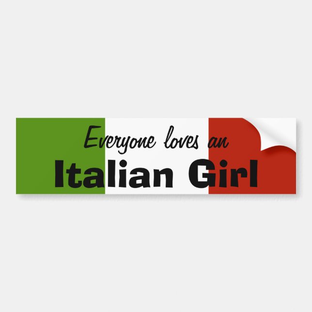 Calcomanía de chica italiana que todos aman (Frente)
