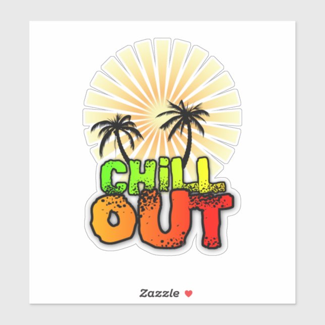 Calcomanía de Chill Out (Hoja)
