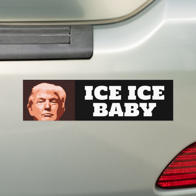 CALCOMANÍA DE CHOQUE TRUMP ICE ICE BABY (en coche)