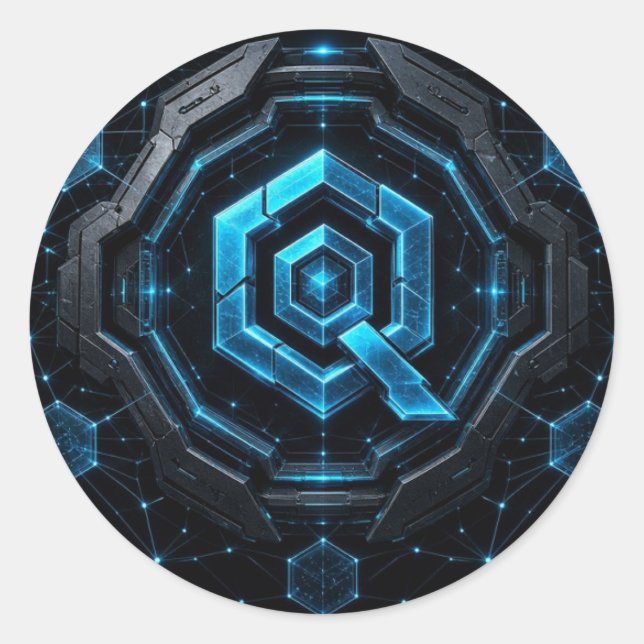Calcomanía de circuito Quant Overledger Hex (Anverso)