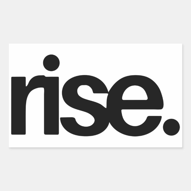 Calcomanía de cita motivacional Rise  (Anverso)