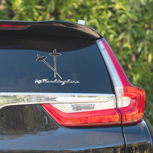 Calcomanía de coche con nombre de espada ninja neg