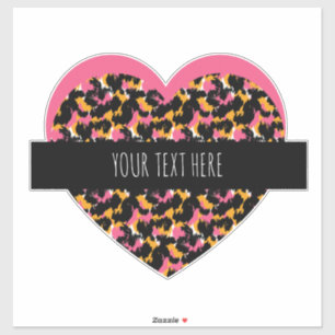 Calcomanía de coche con texto rosa corazón de guep