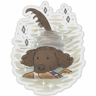 Calcomanía de coche de American Water Spaniel
