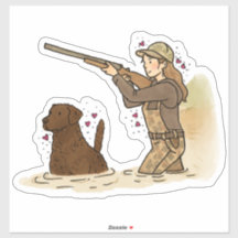 Calcomanía de coche de caza del Retriever de la Ba