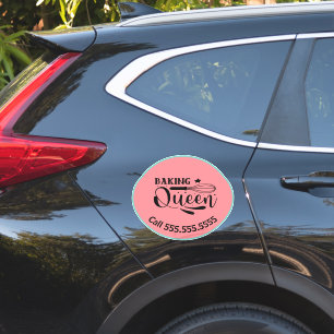 Calcomanía de coche de negocio de repostería