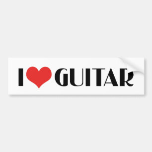 Calcomanía de coche Me encanta la guitarra