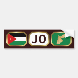 Calcomanía de código de mapa de bandera de Jordani
