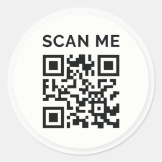 Calcomanía de código QR de escaneo mínimo