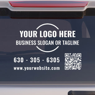 Calcomanía de código QR de logotipo de negocio mod