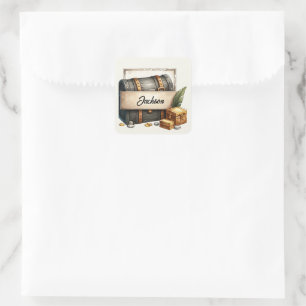 Calcomanía de Cofre del Tesoro Personalizado - Nom
