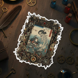 Calcomanía de Collage Japonés Gótico Vintage